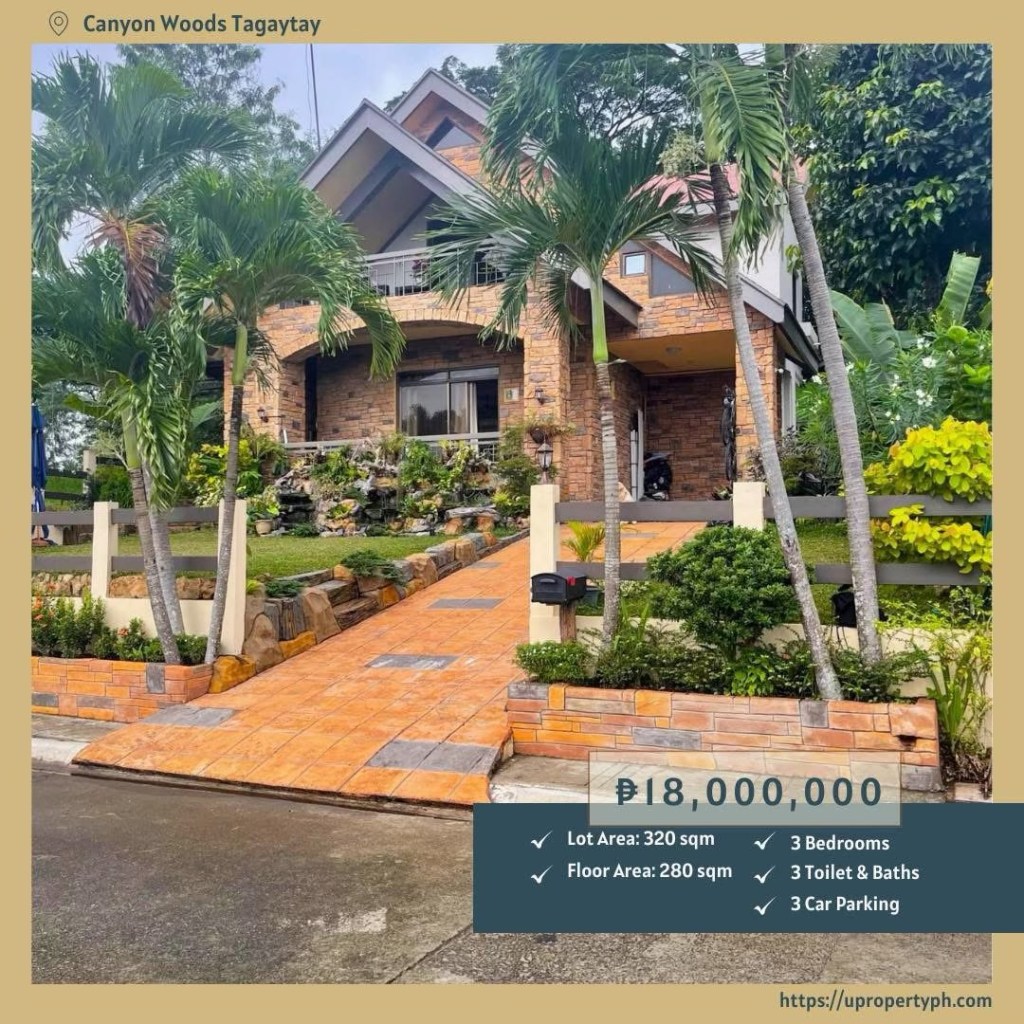 3-Bedroom House & Lot for Sale in Canyon Woods,&nbsp;Tagaytay