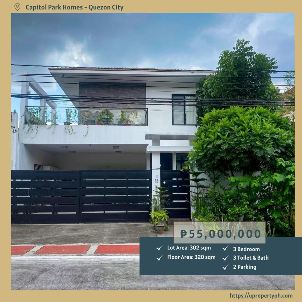 3-Bedroom House for Sale at Capitol Park Homes, Quezon&nbsp;City