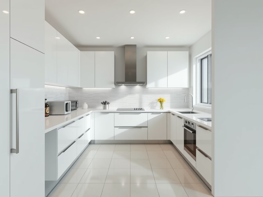 An image of a kitchen that utilizes floating tiles.