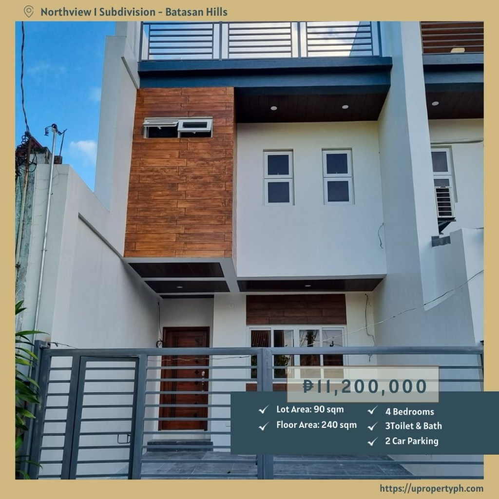 Prime Property For Sale: Spacious 4-Bedroom House and Lot in Northview 1 Subdivision, Batasan Hills, Quezon&nbsp;City