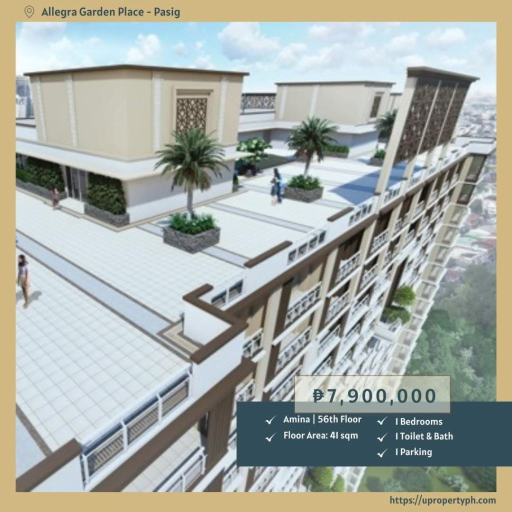 1-Bedroom Condo for Sale at Allegra Garden Place, Amina Tower – Pasig&nbsp;City