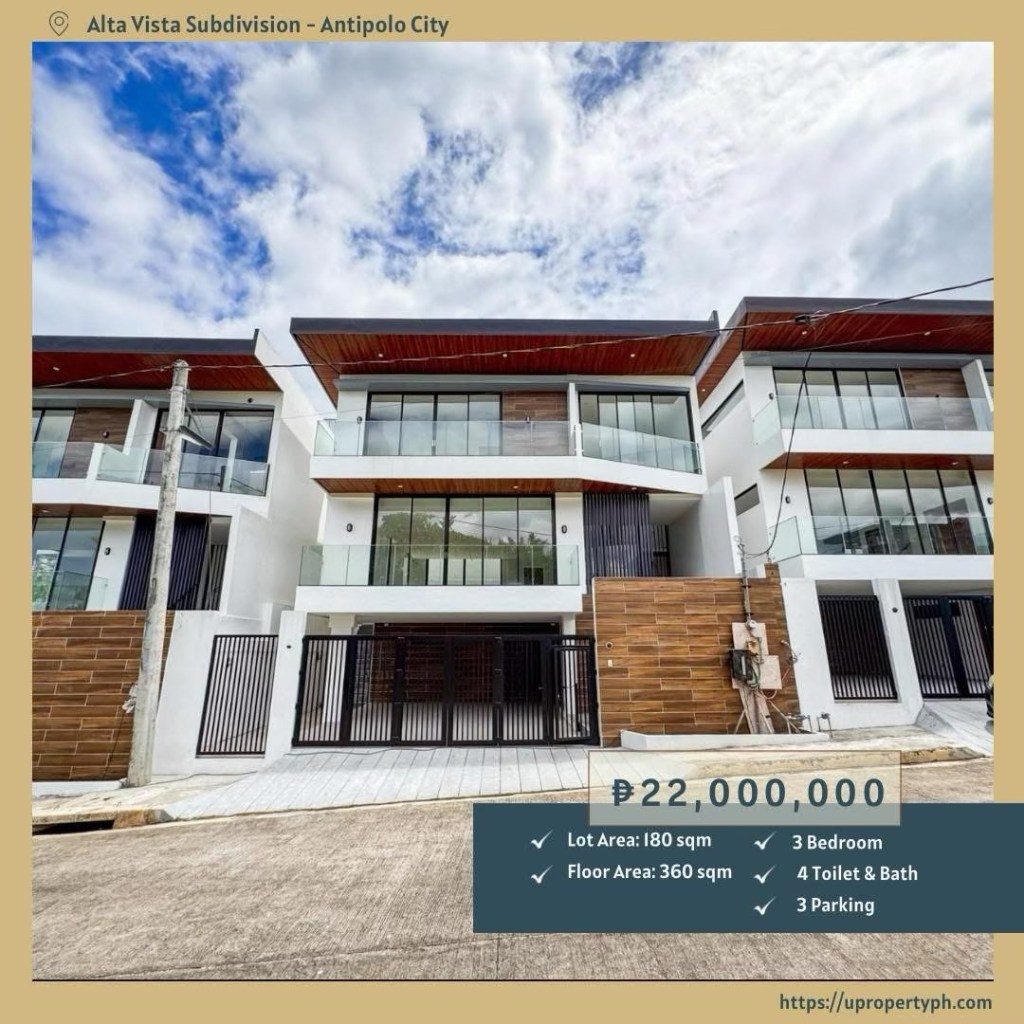For Sale: Luxury 3-Bedroom House & Lot with City Views in Alta Vista, Antipolo City – Your Dream Family Home&nbsp;Awaits