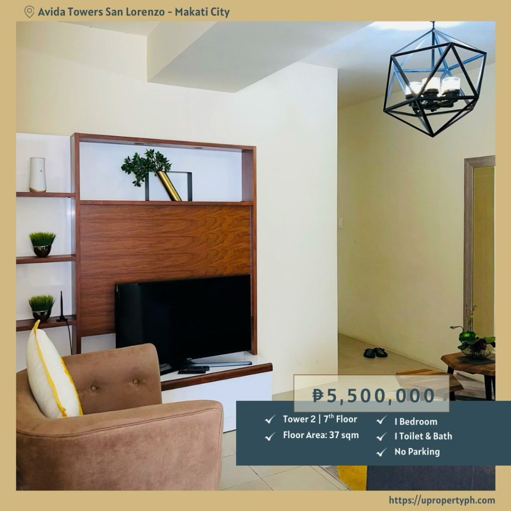 1-Bedroom Furnished Condo for Sale at Avida Towers San Lorenzo, Chino Roces, Makati&nbsp;City