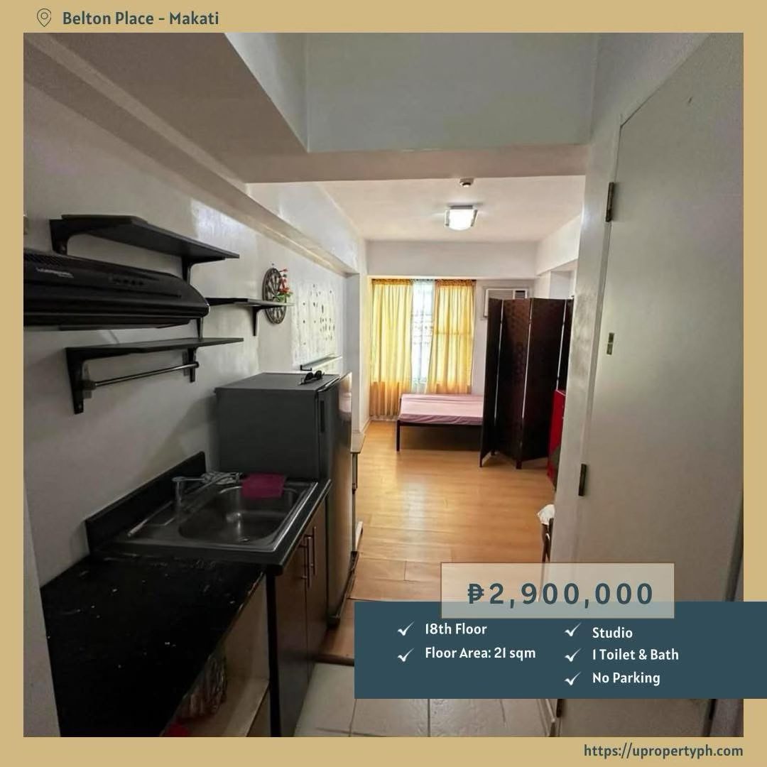 View of Furnished Studio Unit for Sale: Your Ideal Makati Address at Belton ...