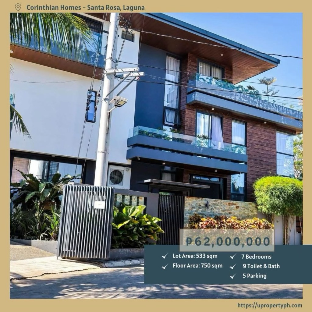 Luxurious 7-Bedroom House and Lot for Sale: Your Dream Home in Corinthian Homes, Santa Rosa City, Laguna