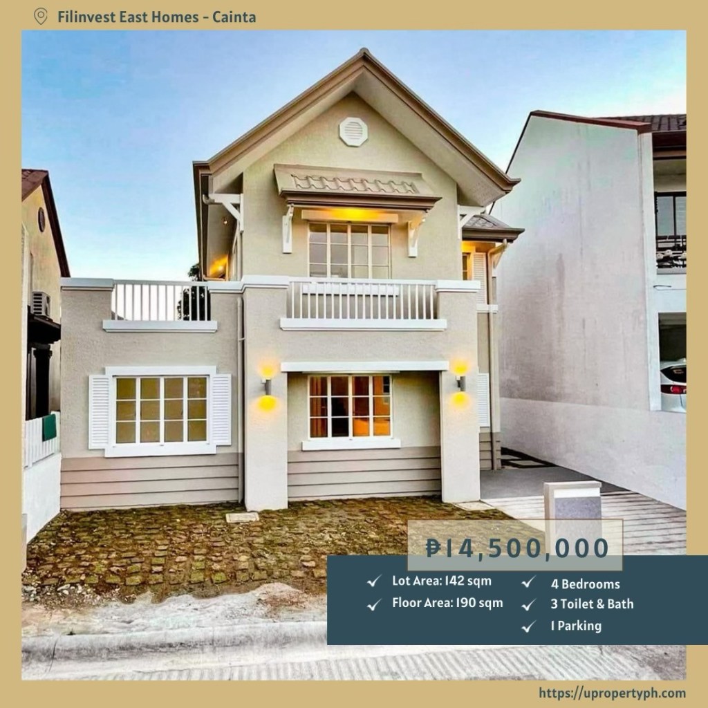 Elegant & Ready: 4-Bedroom House & Lot for Sale in Filinvest East, Cainta, Rizal – Your Ideal Family Home Near&nbsp;Ortigas
