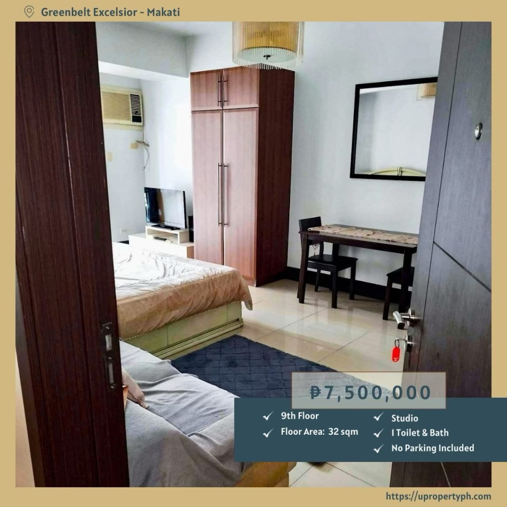 Own a Prime Furnished Studio Condo for Sale in Legazpi Village, Makati CBD | Greenbelt&nbsp;Excelsior