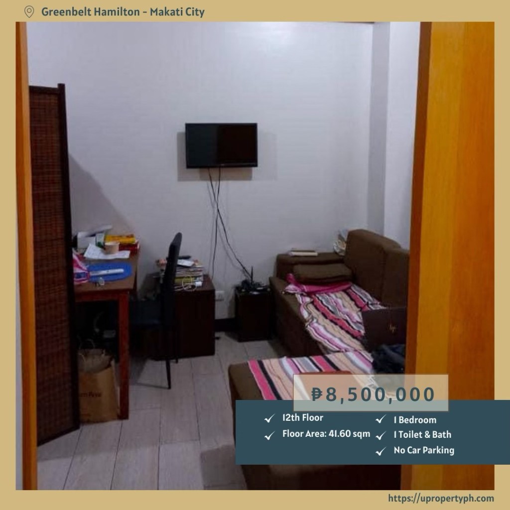 For Sale: Prime 1-Bedroom Condo Unit in Greenbelt Hamilton – Your Makati CBD Address&nbsp;Awaits