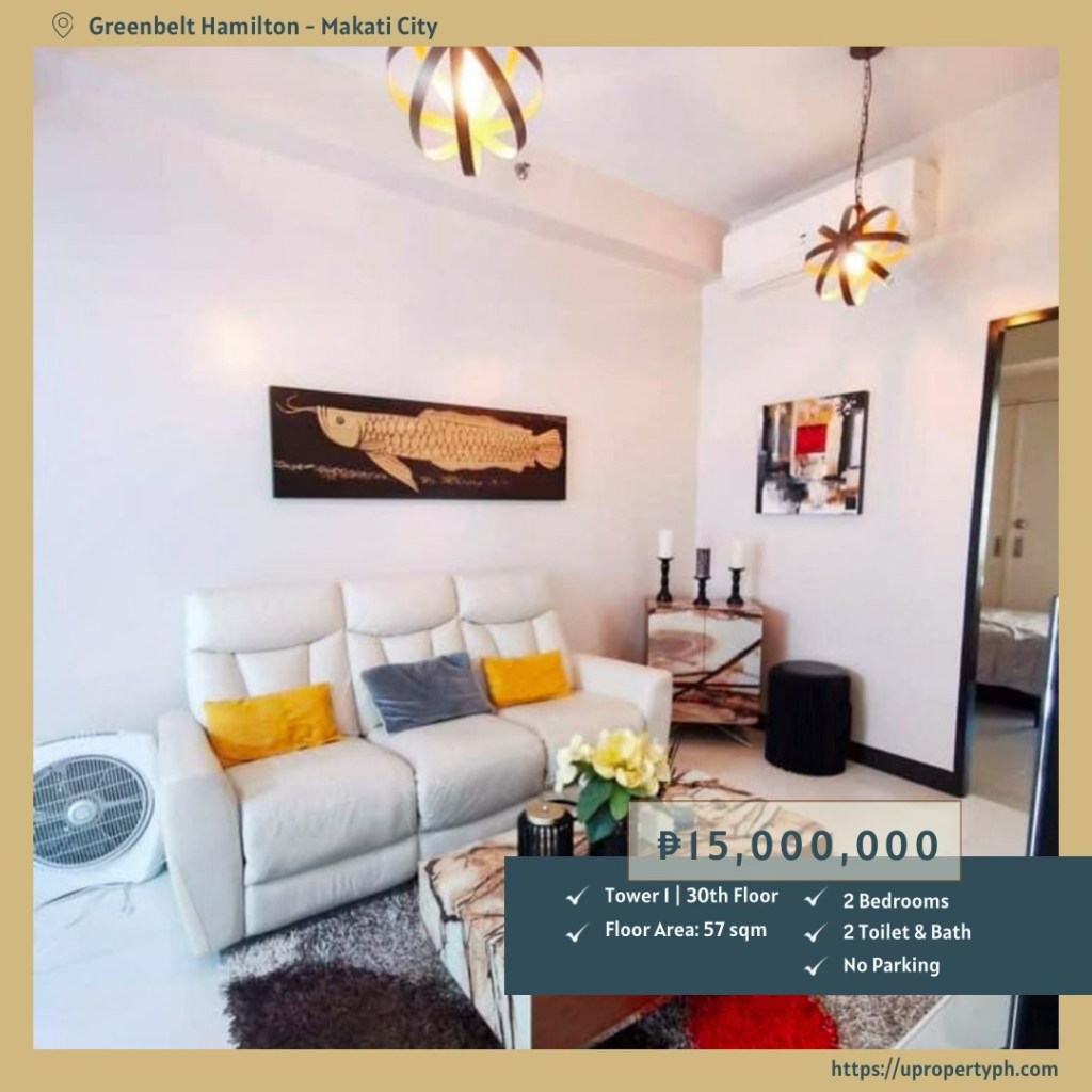 For Sale: Fully Furnished 2-Bedroom Condo at Greenbelt Hamilton, Legazpi Village, Makati