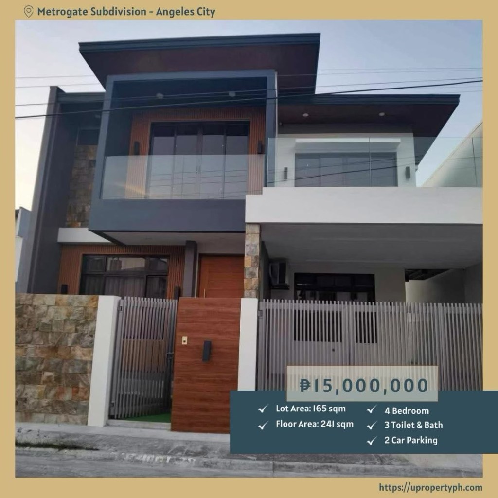 Discover Your Dream Home: Spacious 4-Bedroom House and Lot for Sale in Metrogate Angeles,&nbsp;Pampanga