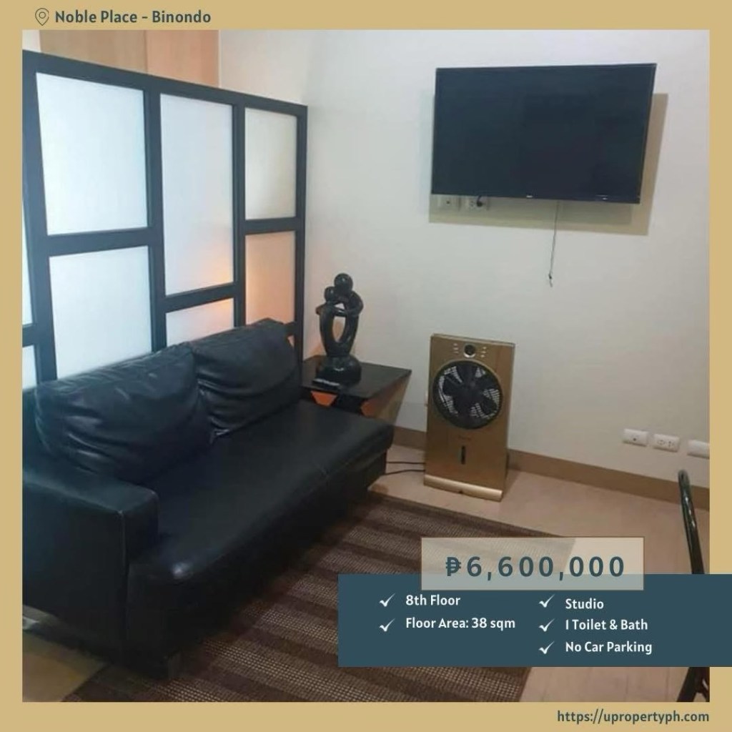 For Sale: Fully Equipped Studio Condo in Noble Place, Binondo,&nbsp;Manila