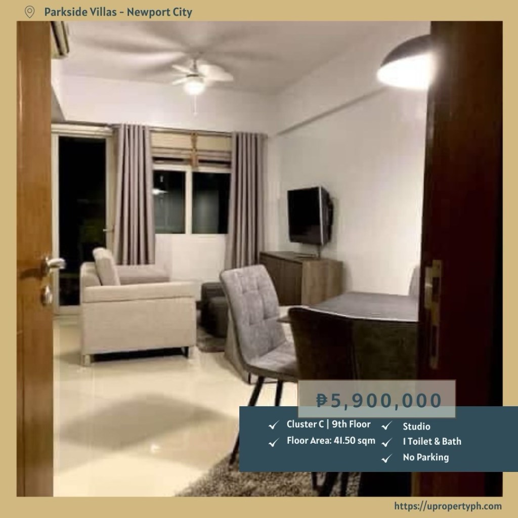 For Sale: Fully Furnished Studio Condo in Parkside Villas, Newport City – Pasay&nbsp;City