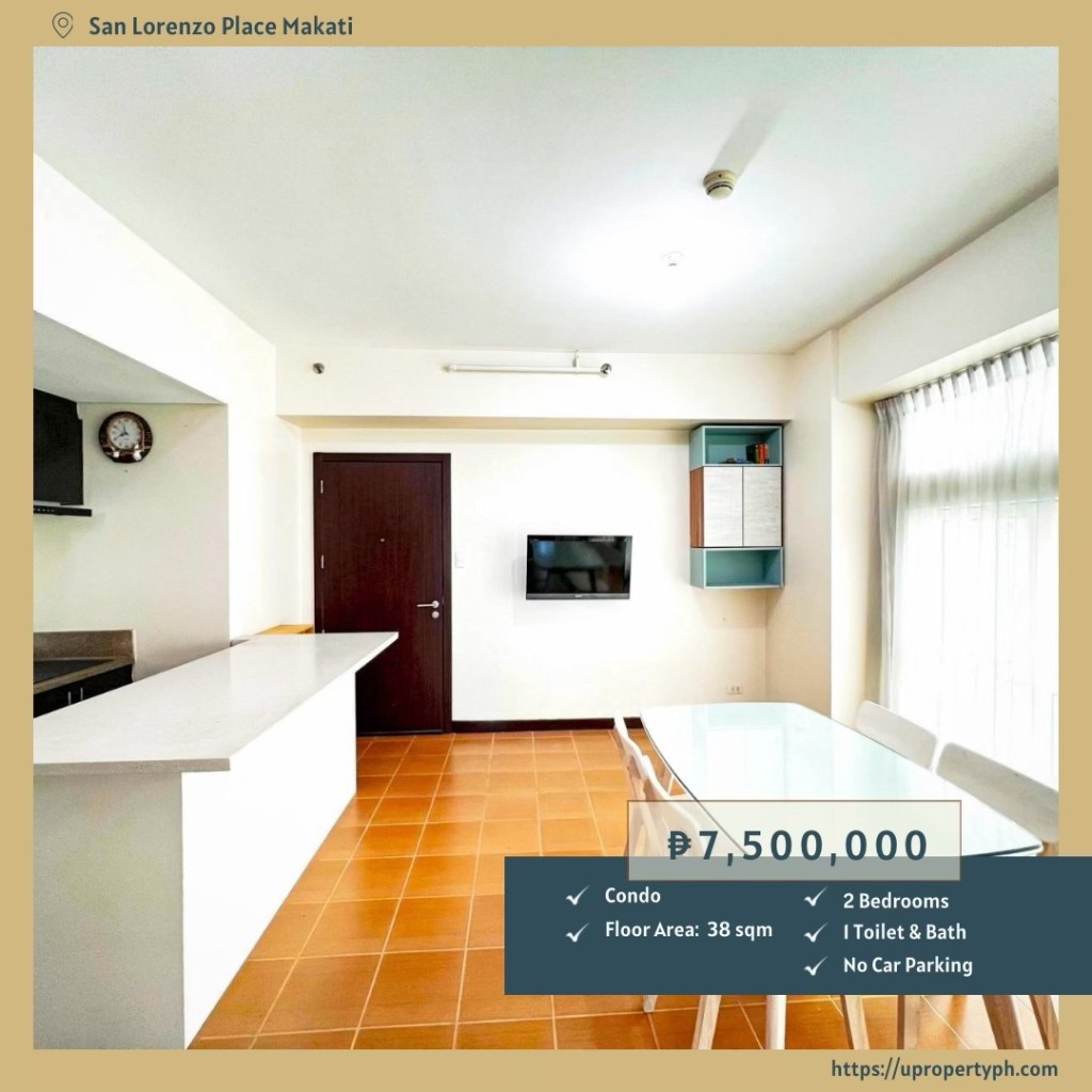 For Sale: Fully Furnished 2-Bedroom Condo with Direct MRT Access at San Lorenzo Place,&nbsp;Makati