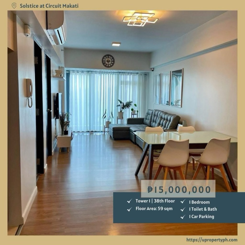 Luxury 1-Bedroom Condo For Sale with Balcony at Solstice at Circuit Makati: Your Urban Sanctuary&nbsp;Awaits