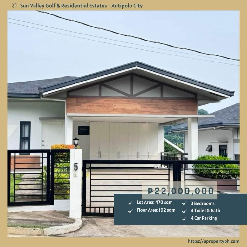 Discover Your Dream Luxury Home: House & Lot for Sale in Sun Valley Golf & Residential Estates, Antipolo&nbsp;City