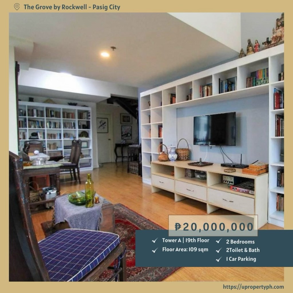 Elegant 2-Bedroom Loft with Balcony for Sale at The Grove by Rockwell, Pasig&nbsp;City
