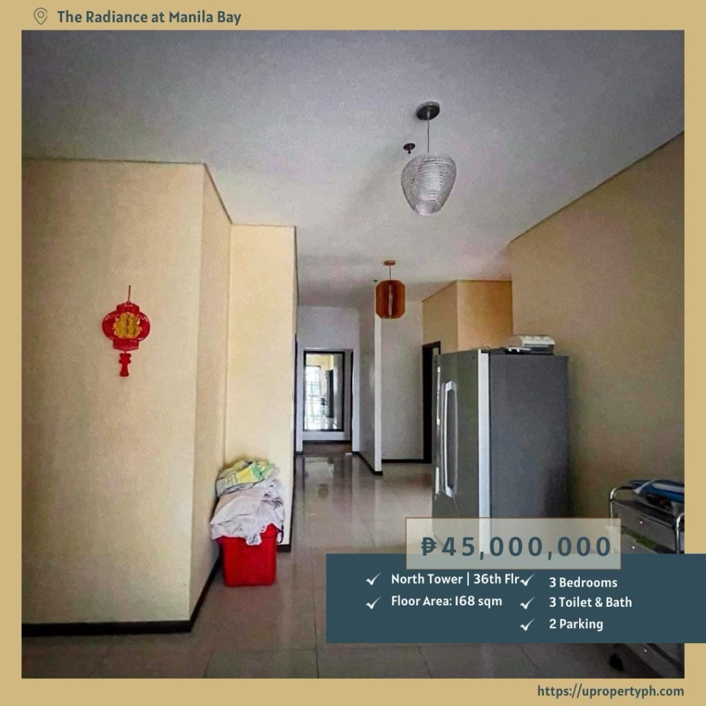 For Sale: Spacious 3-Bedroom Semi-Furnished Condo with 2 Parking Slots at The Radiance Manila Bay, Pasay&nbsp;City
