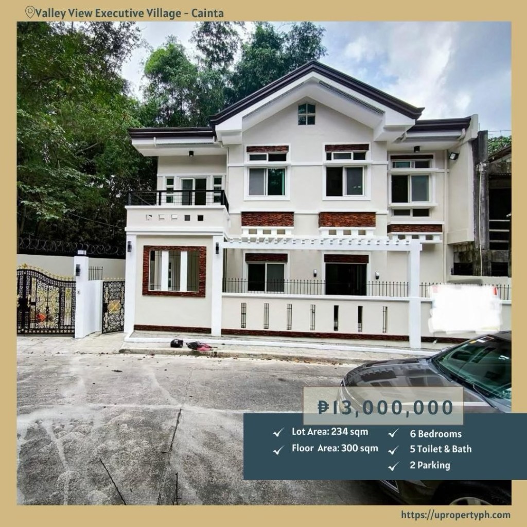Spacious 6-Bedroom House & Lot for Sale in Valley View Executive Village, Cainta, Rizal | Your Ideal Family Home&nbsp;Awaits