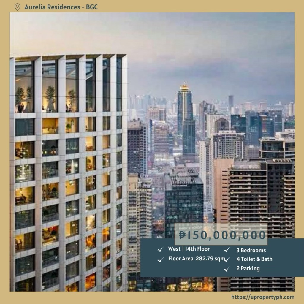 Luxury 3-Bedroom Condo for Sale at Aurelia Residences, BGC | 282.79 sqm on the 14th&nbsp;Floor