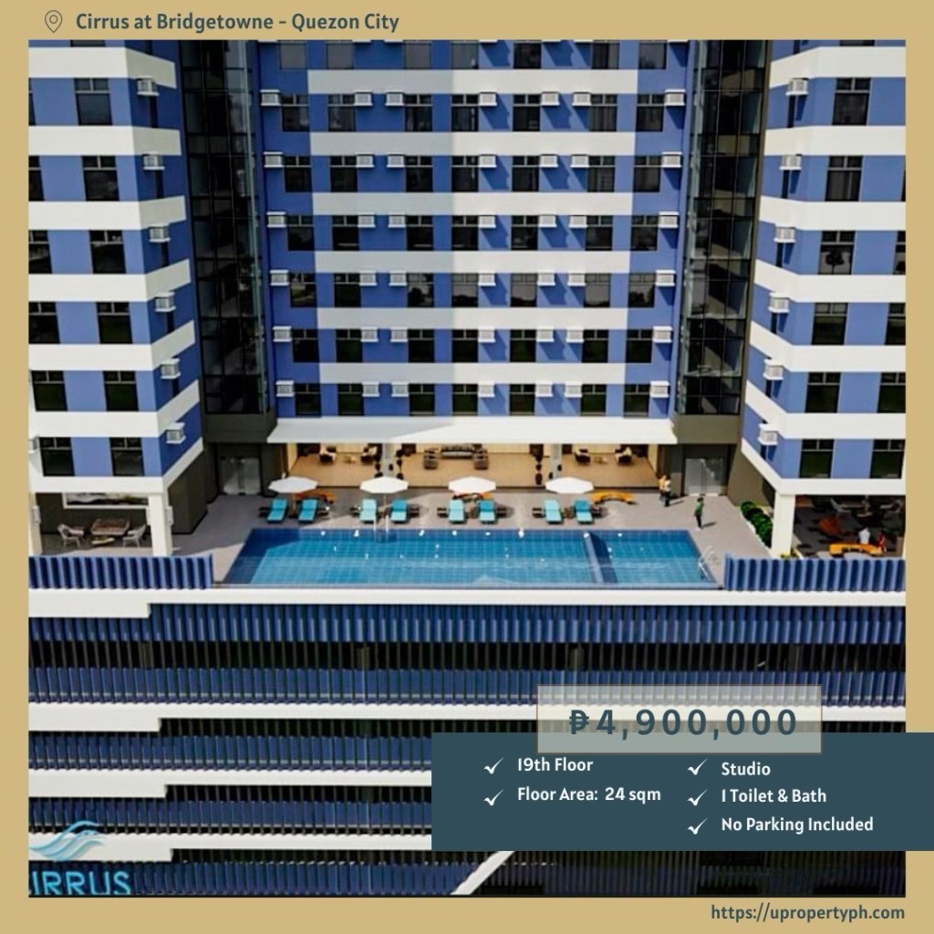 For Sale: Studio Condo at Cirrus Tower, Bridgetowne, Quezon&nbsp;City