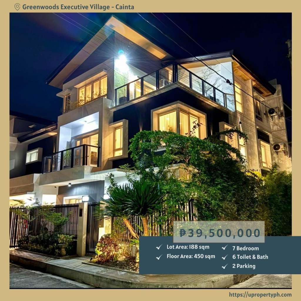 For Sale: Elegant 7-Bedroom House with Pool in Greenwoods Executive Village, Cainta | Luxury Family Home Minutes from Metro Manila