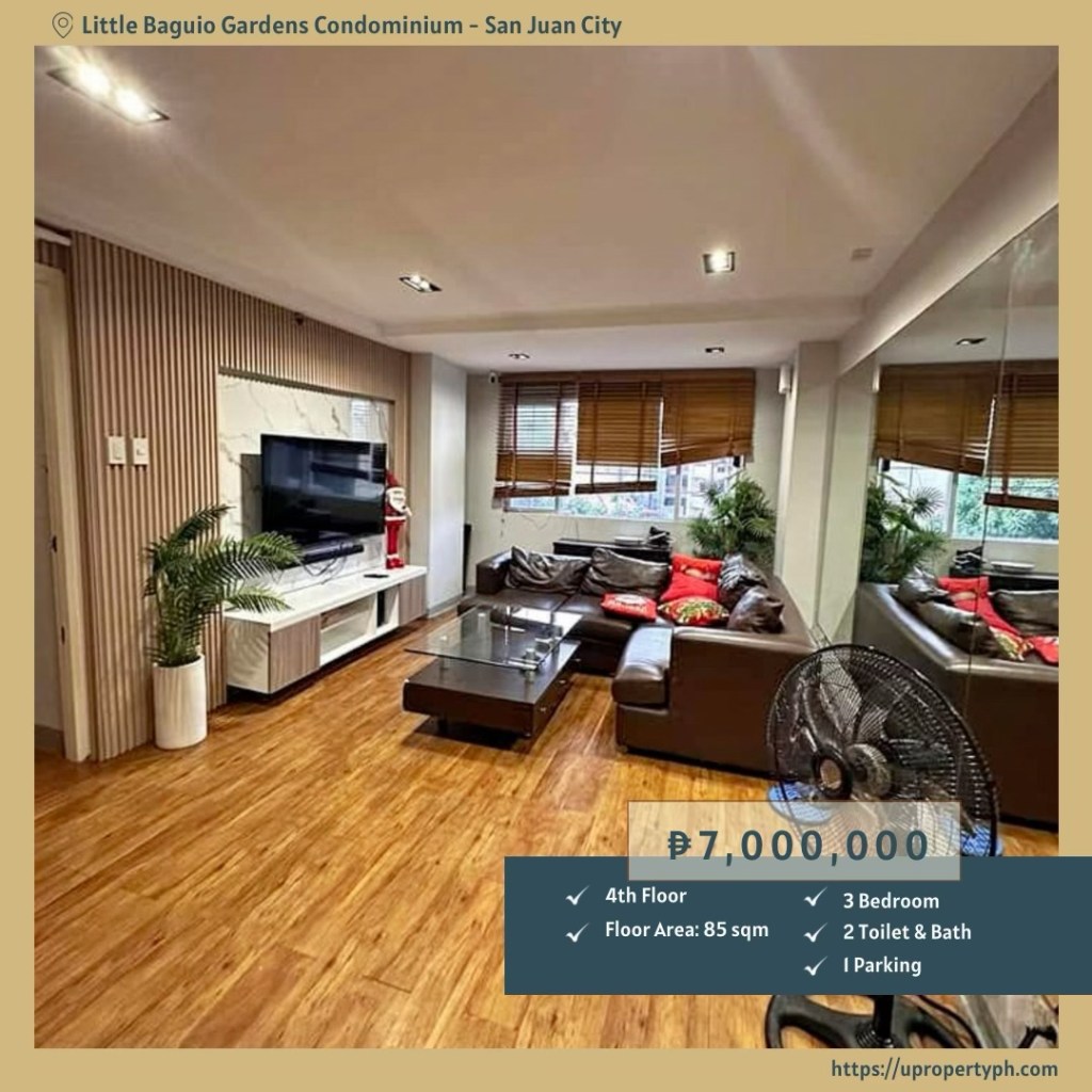 3-Bedroom Condo with Parking for Sale at Little Baguio Gardens, San Juan | Prime Location & Investment&nbsp;Potential