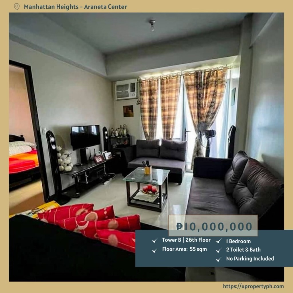 1 For Sale: Fully Furnished 1-Bedroom Condo at Manhattan Heights, Araneta City, Cubao, Quezon&nbsp;City