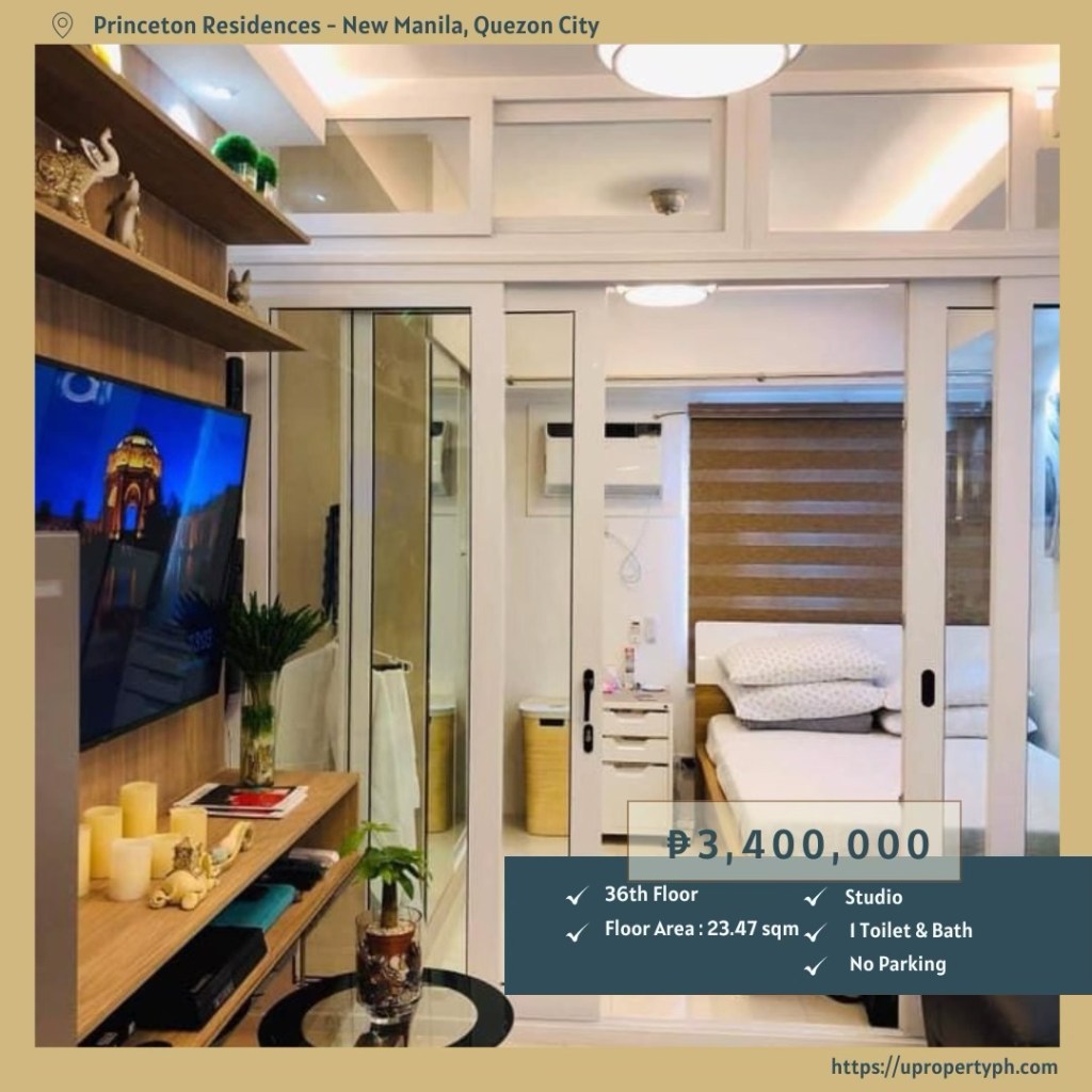 For Sale: Fully Furnished Studio Condo at Princeton Residences, New Manila, Quezon&nbsp;City