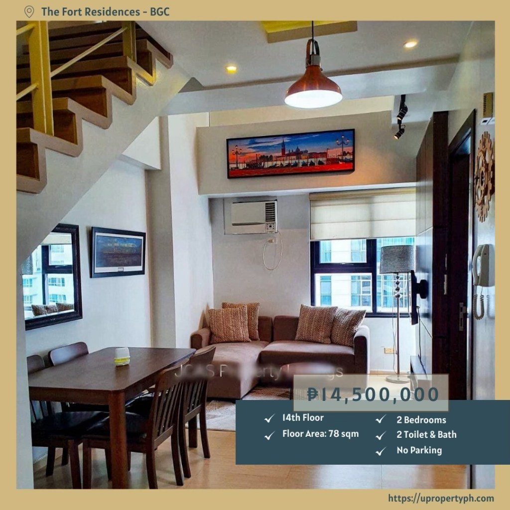 For Sale: Fully Furnished 2-Bedroom Condo at The Fort Residences, BGC, Taguig&nbsp;City