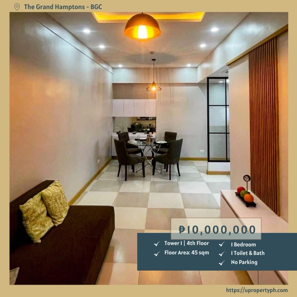 1-Bedroom Semi-Furnished Condo for Sale at The Grand Hamptons, BGC, Taguig&nbsp;City