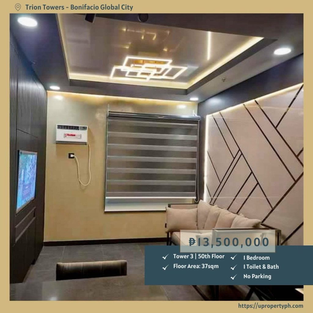 For Sale: Furnished 1-Bedroom Condo at The Trion Towers, BGC, Taguig&nbsp;City