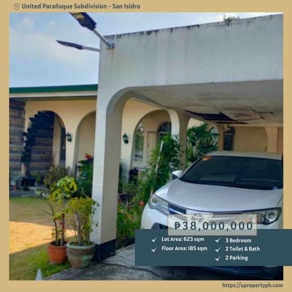 Spacious 3-Bedroom House and Lot for Sale in United Parañaque Subdivision, San Isidro, Parañaque&nbsp;City
