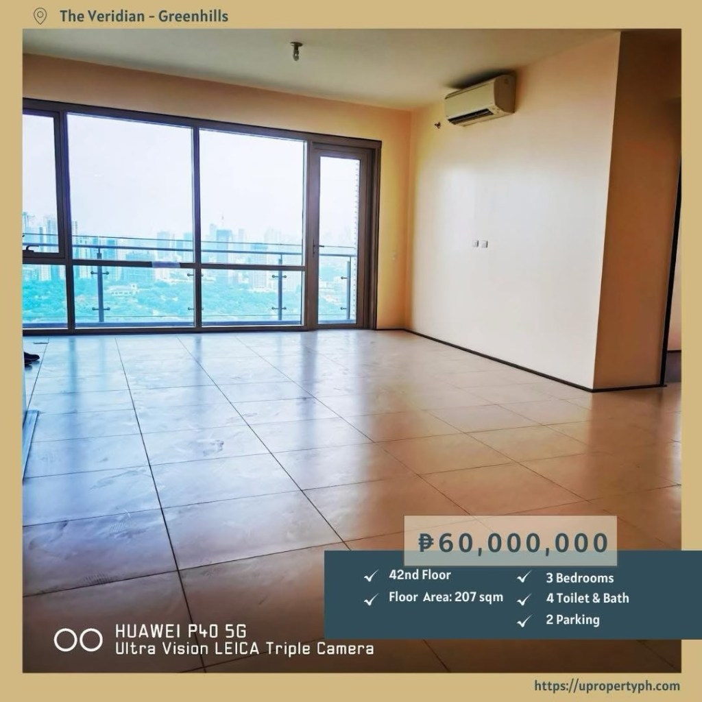 3-Bedroom Condo for Sale | Viridian in Greenhills Center, San Juan&nbsp;City