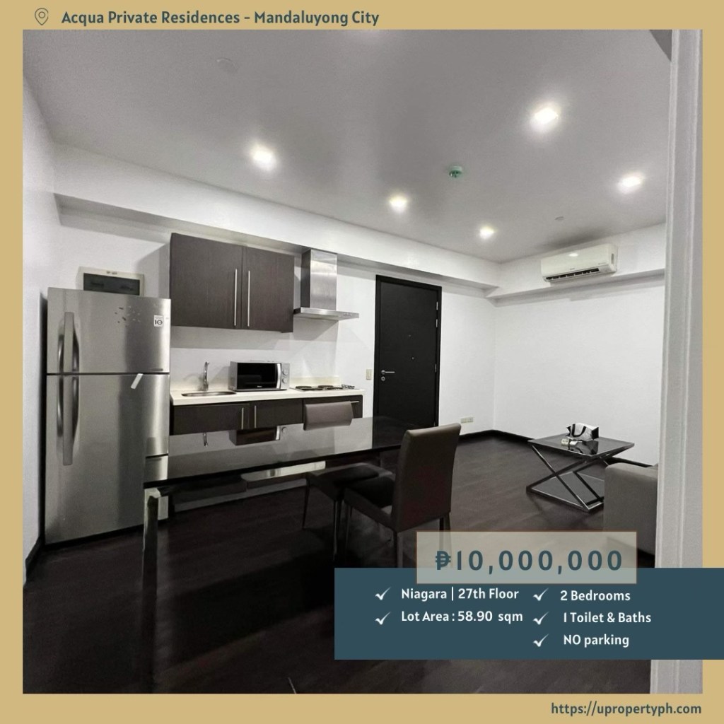 Modern 2-Bedroom Furnished Condo for Sale in Acqua Private Residences,&nbsp;Mandaluyong