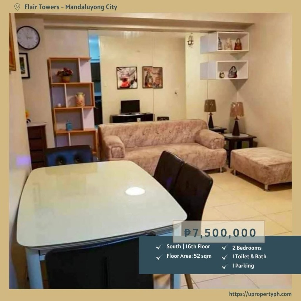 For Sale: Fully-Furnished 2-Bedroom Condo at Flair Towers South, Mandaluyong&nbsp;City