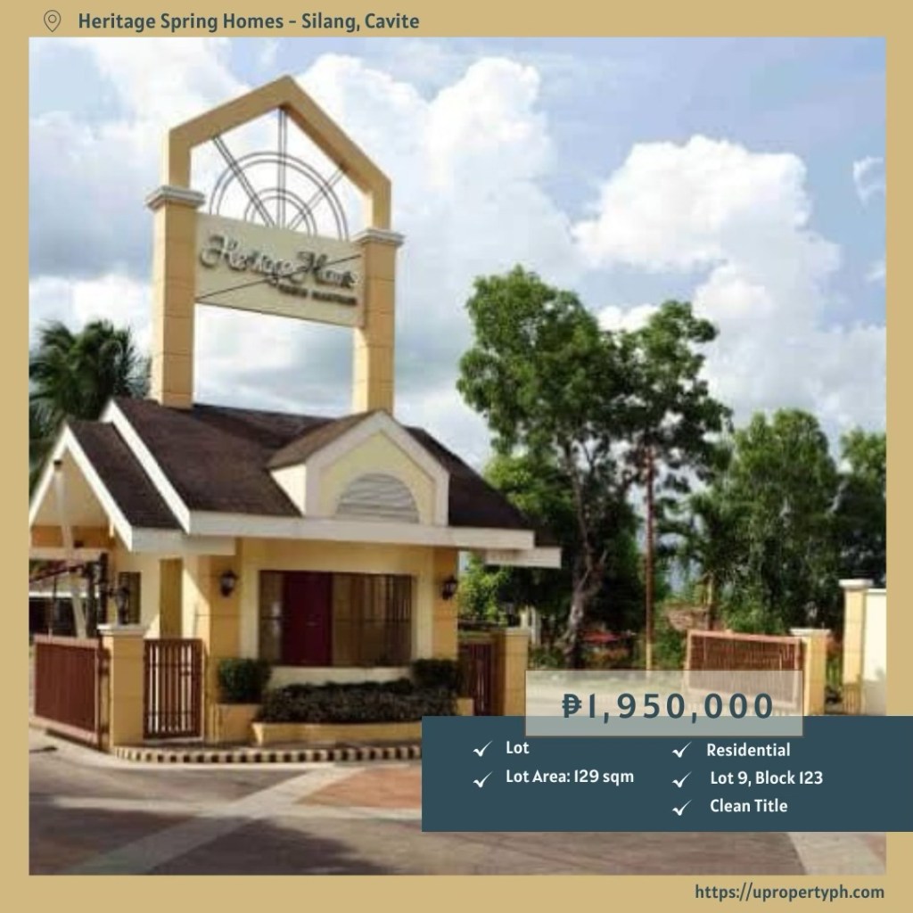 Own a Prime Residential Lot Near Tagaytay — 129 sqm Lot for Sale in Heritage Spring Homes,&nbsp;Silang