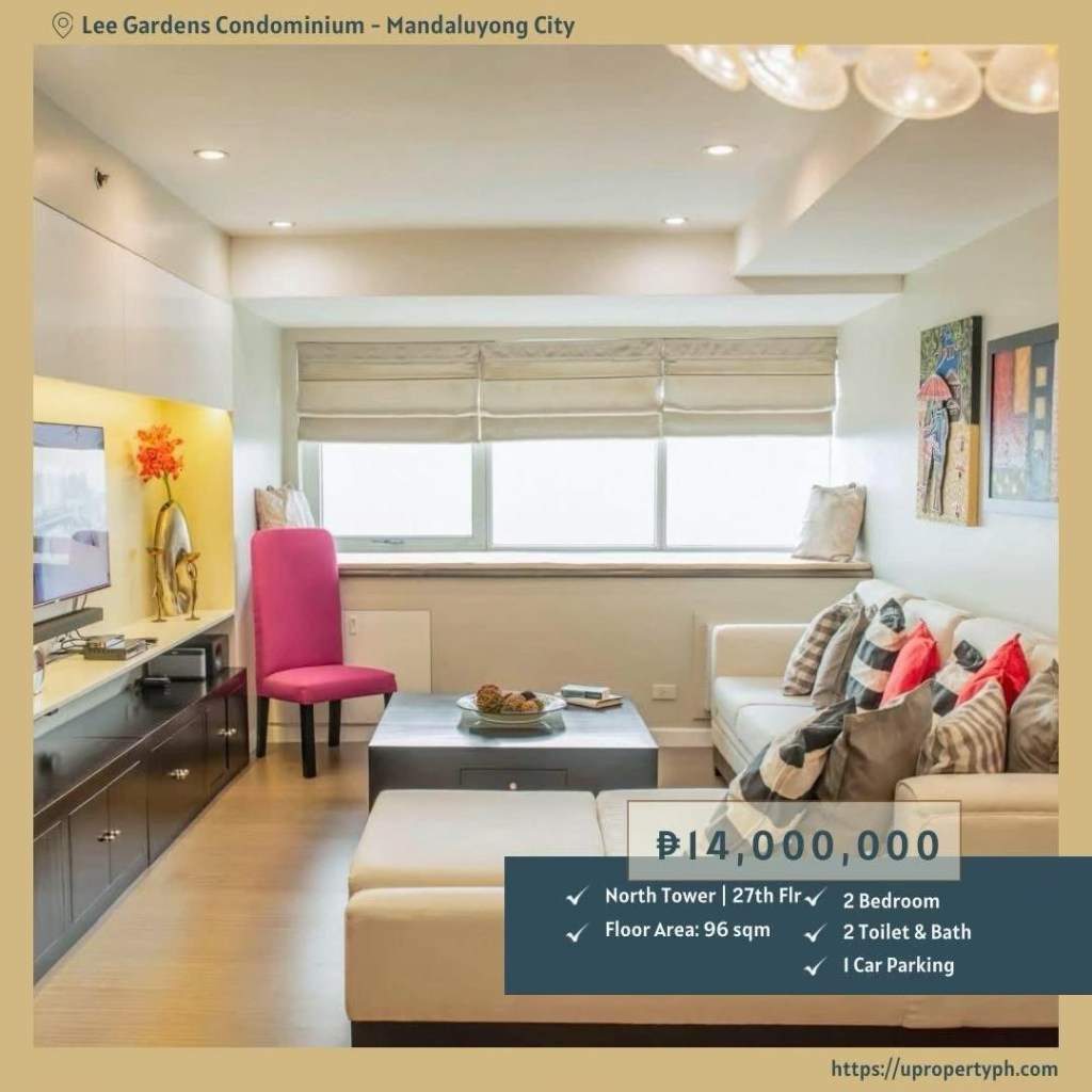 For Sale: Spacious 2‑Bedroom Condo in Lee Gardens Condominium in Mandaluyong&nbsp;City
