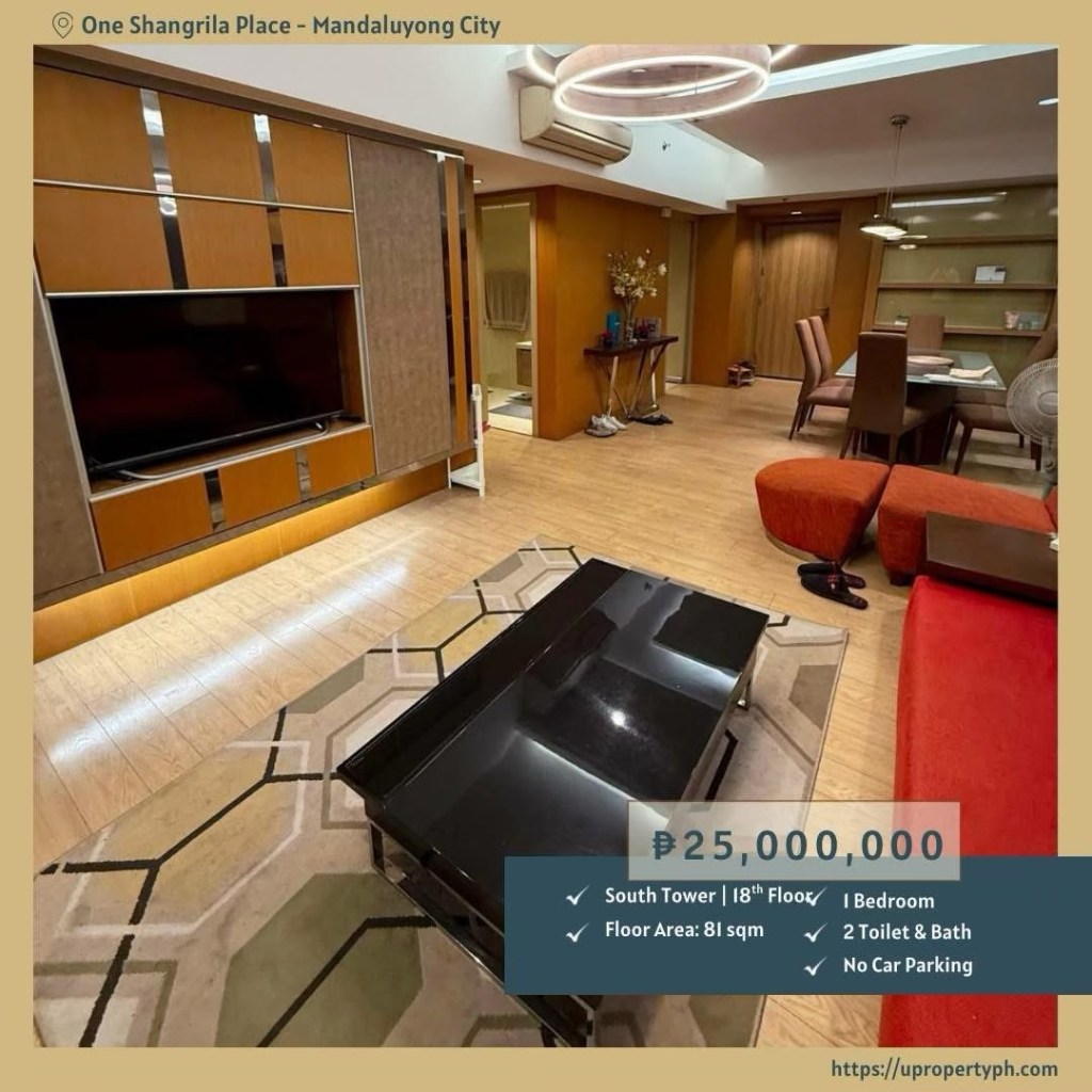 Luxury Living at the Heart of Ortigas Center: 1-Bedroom Condo for Sale at One Shangri-La Place South Tower,&nbsp;Mandaluyong