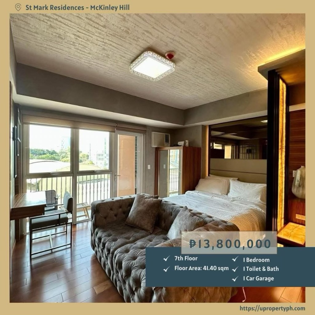For Sale: Furnished 1-Bedroom Condo at St. Mark Residences, McKinley Hill, Taguig&nbsp;City