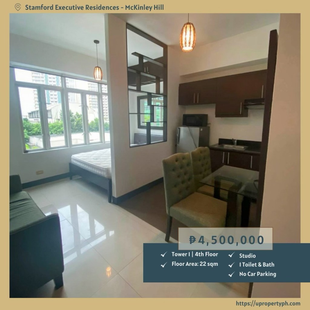 Fully Furnished Studio Unit for Sale at Stamford Executive Residences, McKinley Hill, Taguig City