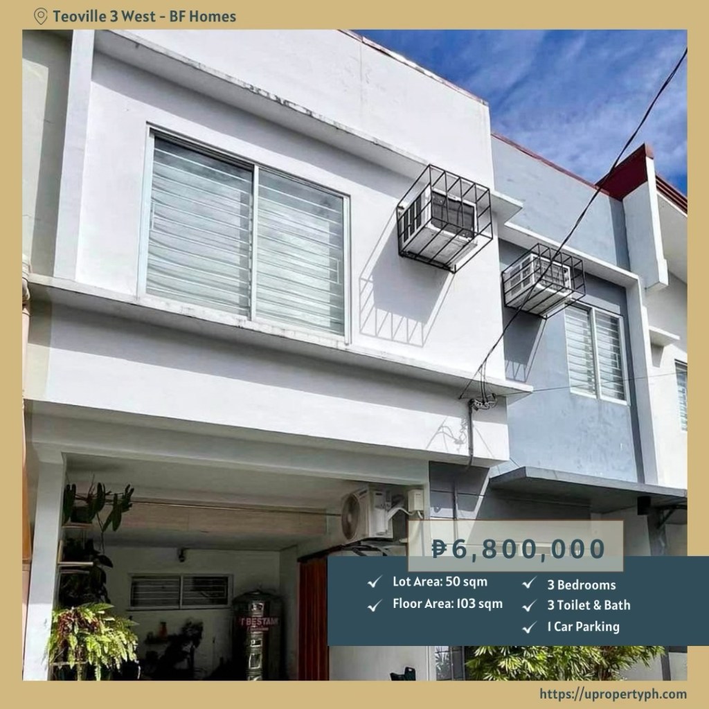 For Sale: 3-Bedroom Modern Townhouse in Teoville 3 West, BF Homes&nbsp;Parañaque