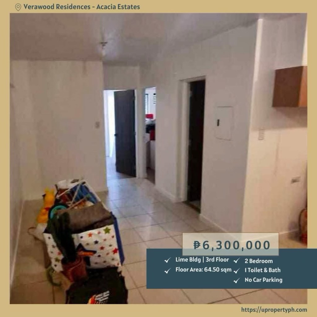 For Sale: Unfurnished 2-Bedroom Condo in Verawood Residences, Acacia Estates,&nbsp;Taguig