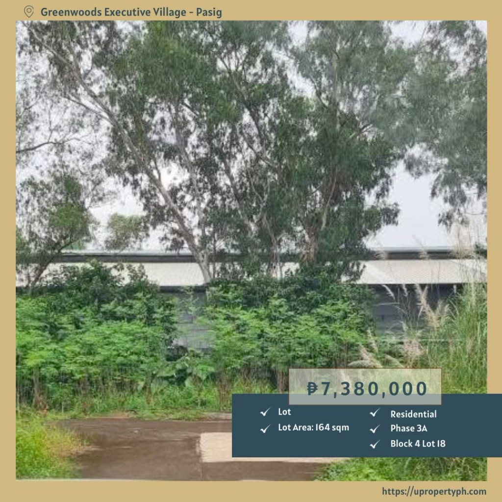 Residential Lot for Sale in Greenwoods Executive Village, Pasig City