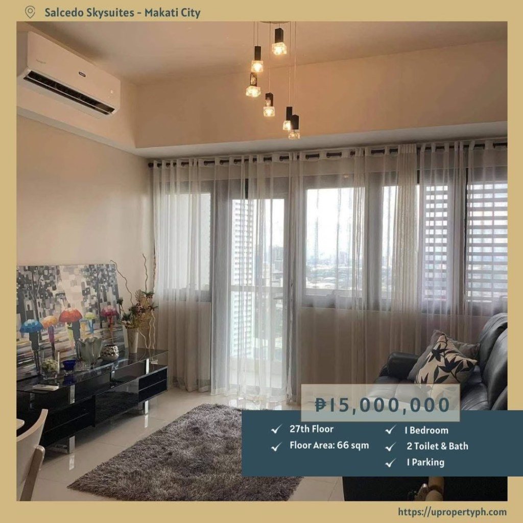 1-Bedroom Condo for Sale at Salcedo Skysuites in Salcedo Village, Makati&nbsp;City