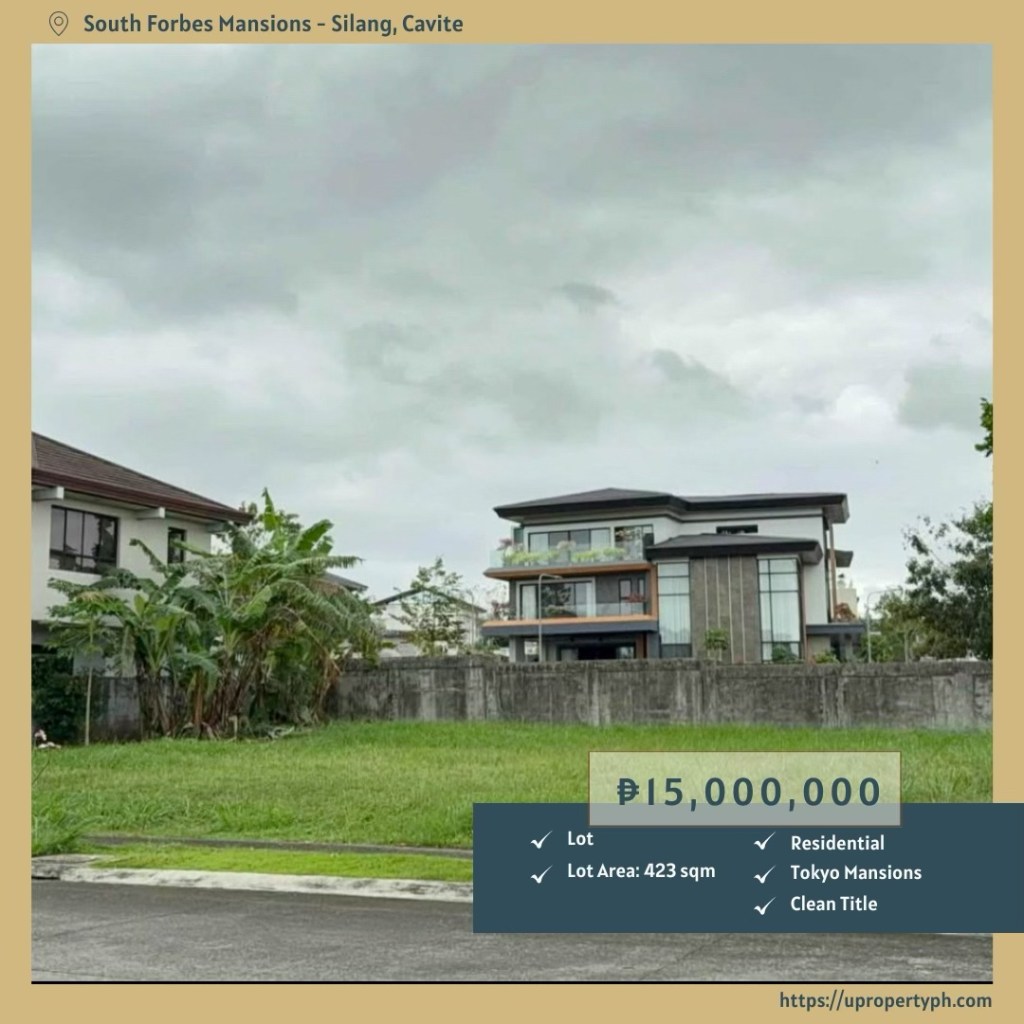 For Sale: Residential Lot in Tokyo Mansions, South Forbes – With Golf Membership | Silang, Cavite