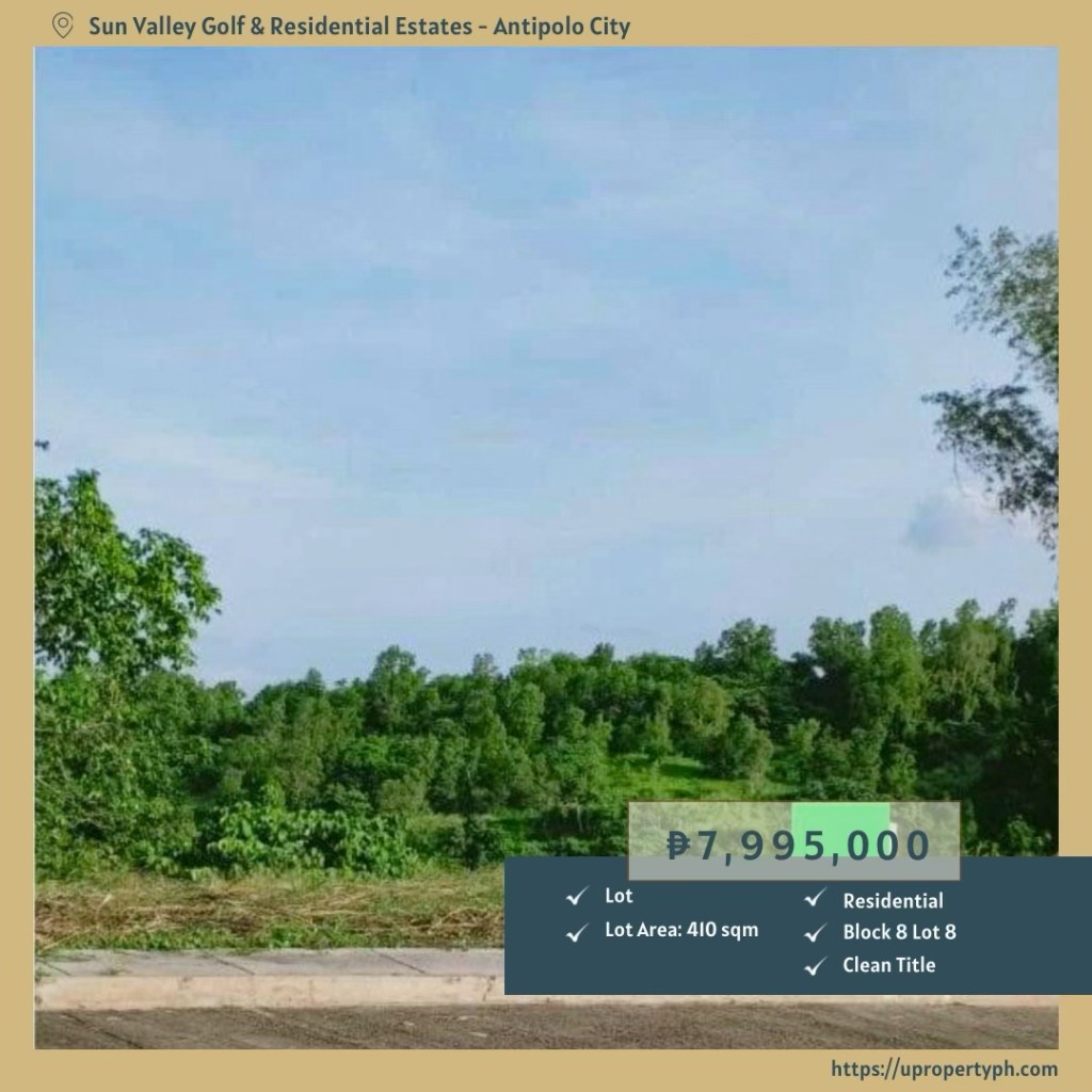 Prime Residential Lot for Sale at Sun Valley Golf & Residential Estates in Antipolo&nbsp;City