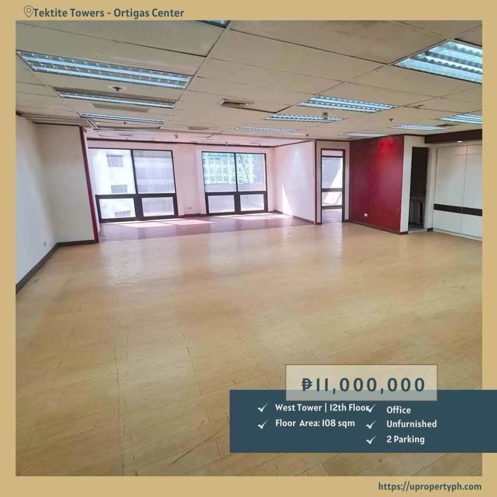Prime Office Space for Sale at Tektite Tower, Ortigas Center, Pasig City