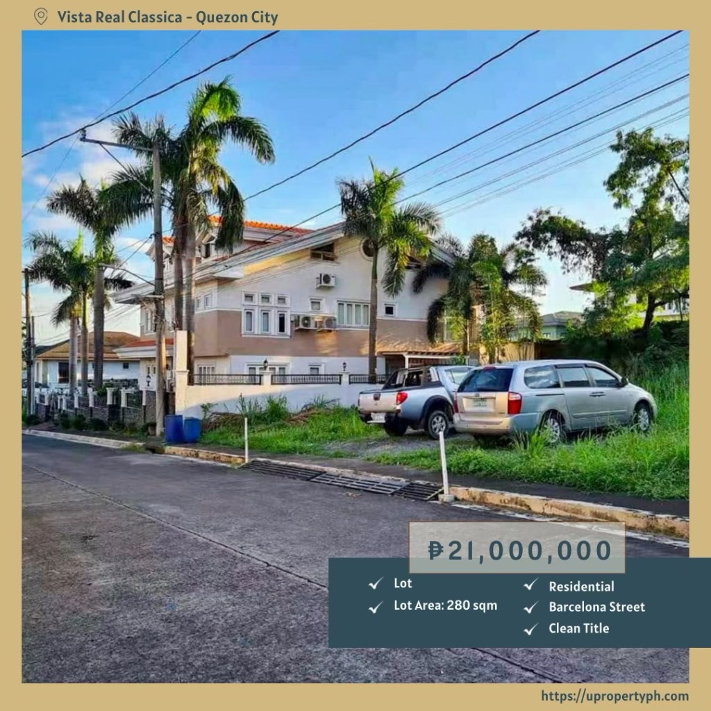 Residential Lot for Sale at Vista Real Classica in Quezon City