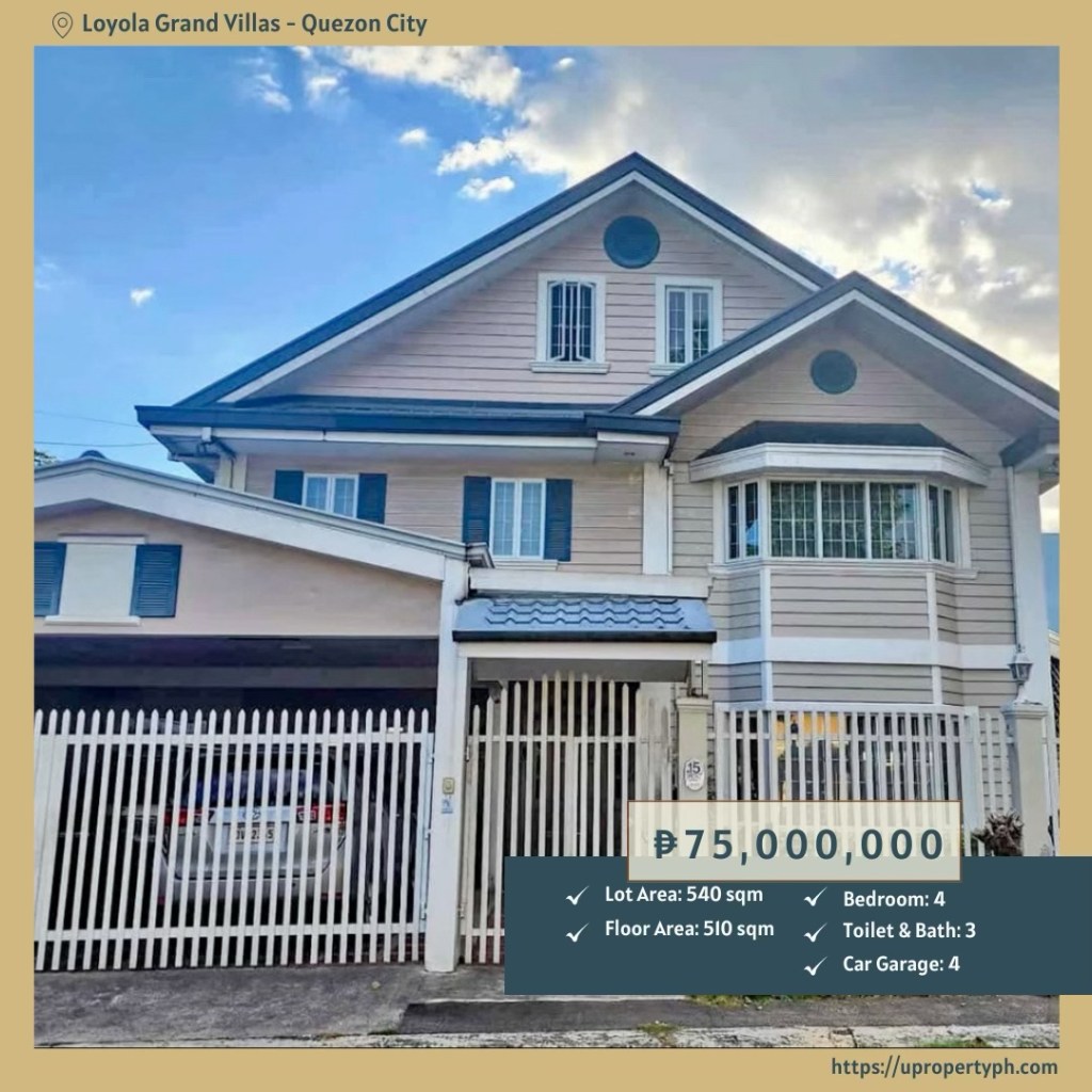 4-Bedroom House for Sale at Loyola Grand Villas in Matandang Balara, Quezon&nbsp;City