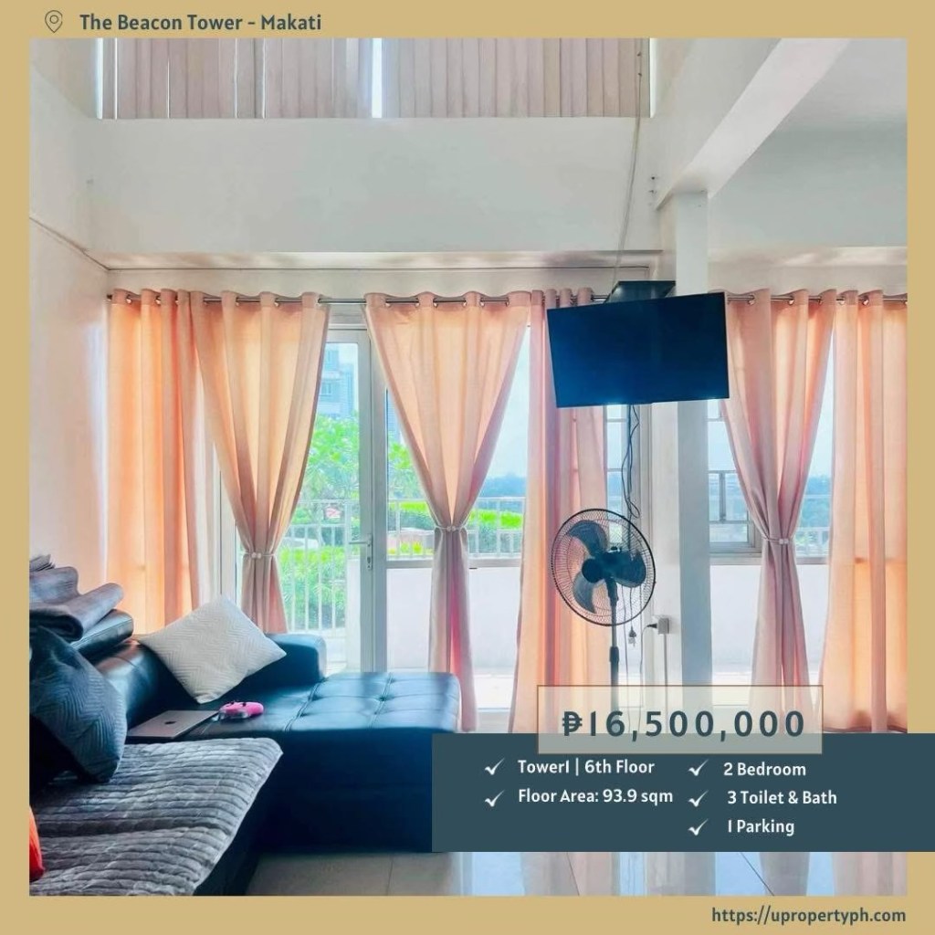 2-Bedroom Condo for Sale at The Beacon in Legazpi Village, Makati&nbsp;City